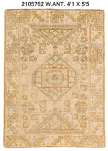 4x6 Old & Vintage Turkish Area Rug