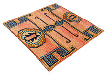 4x4 Old & Vintage Turkish Area Rug