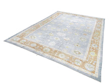 12x18 Gray Blue Modern Oushak Area Rug