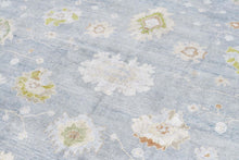 12x18 Gray Blue Modern Oushak Area Rug