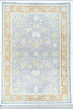 12x18 Gray Blue Modern Oushak Area Rug