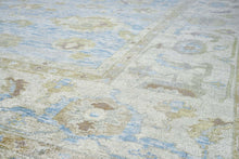 12x19 Blue Modern Oushak Area Rug