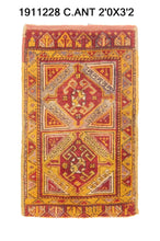 2x3 Old & Vintage Turkish Area Rug