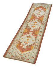 2x10 Red Modern Oushak Runner Rug