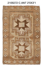 2x3 Old & Vintage Turkish Area Rug