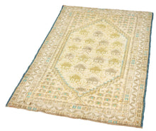 2x4 Wheat & Chartreuse Soft Old & Vintage Turkish Area Rug