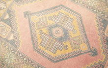 4x5 Yellow Vintage Turkish Area Rug