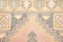 4x5 Yellow Vintage Turkish Area Rug