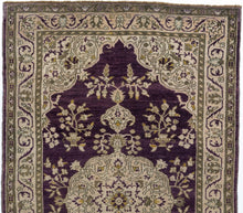 4x6 Purple & Wheat Vintage Turkish Area Rug