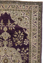 4x6 Purple & Wheat Vintage Turkish Area Rug