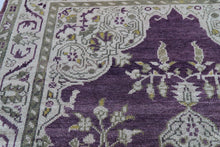 4x6 Purple & Wheat Vintage Turkish Area Rug