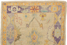 4x8 Yellow Vintage Oushak Area Rug