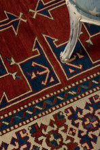 5x7 Red Vintage Turkish Area Rug