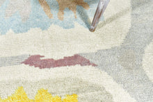 9x13 Ivory & White Modern Turkish Tulu Area Rug