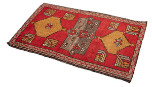 2x4 Old & Vintage Turkish Area Rug