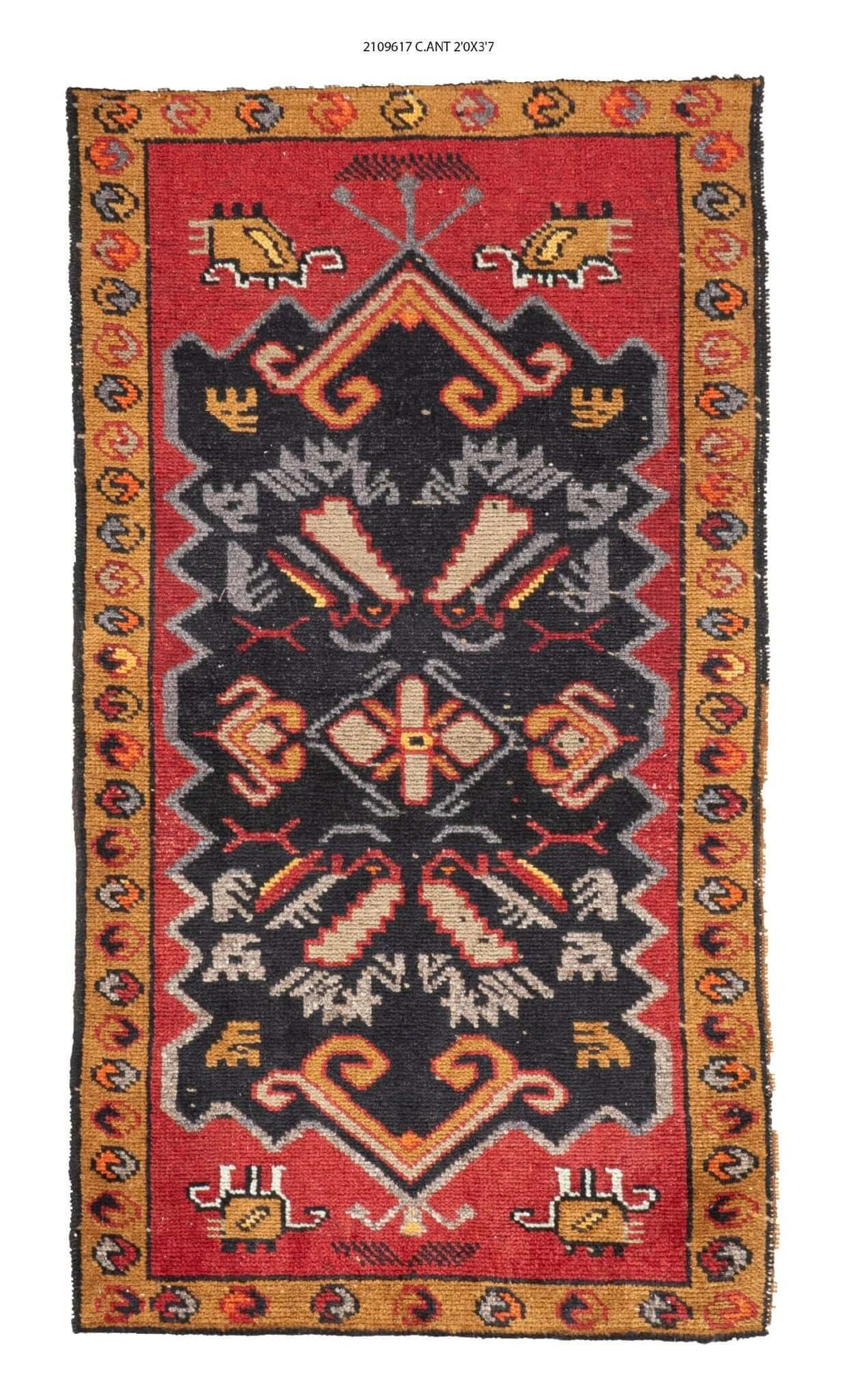 2x4 Old & Vintage Turkish Area Rug