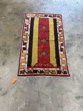 2x4 Red Vintage Turkish Area Rug