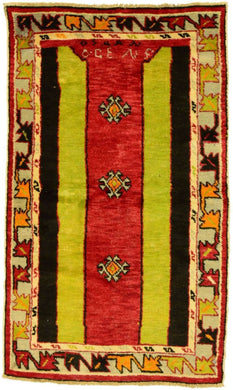 2x4 Red Vintage Turkish Area Rug