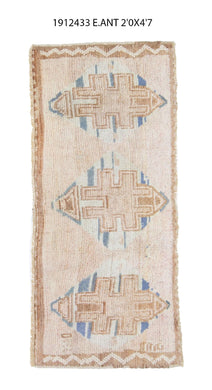 2x5 Old & Vintage Turkish Area Rug