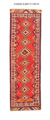 3x10 Old & Vintage Turkish Area Runner Rug