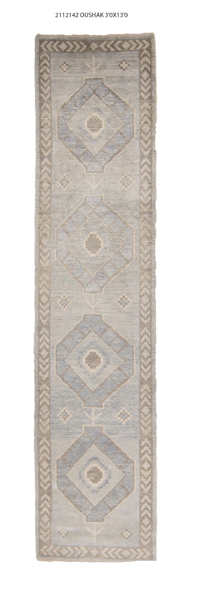 3x13 Modern Oushak Area Runner Rug