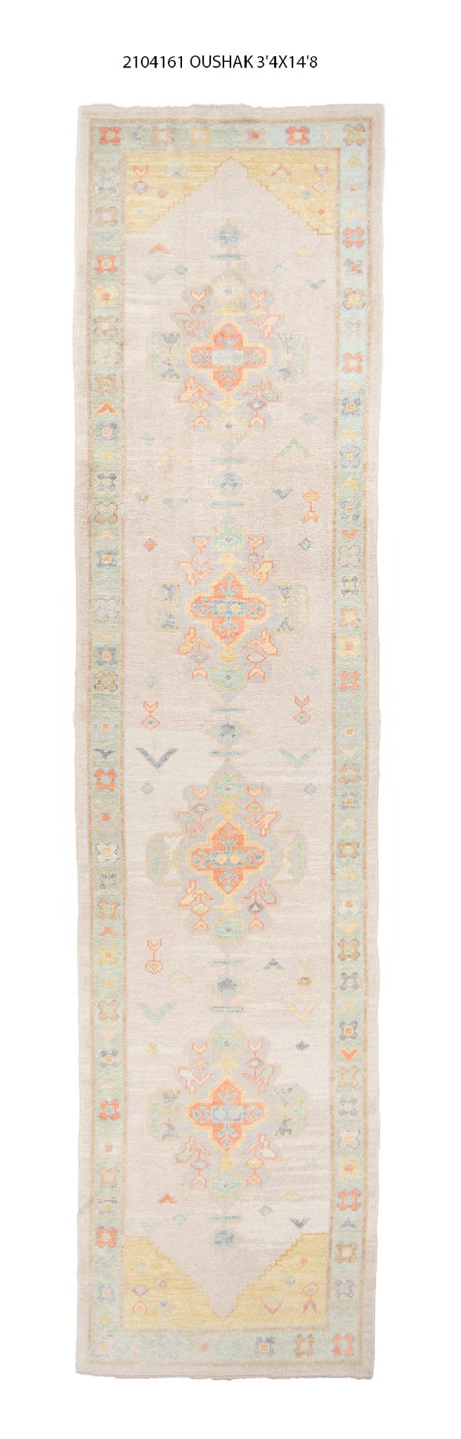 3x15 Modern Oushak Area Runner Rug