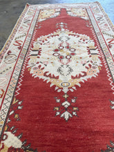 3x6 Red Vintage Turkish Area Rug