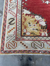 3x6 Red Vintage Turkish Area Rug