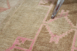 4x13 Green Old & Vintage Turkish Area Rug