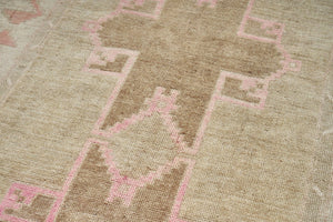 4x13 Green Old & Vintage Turkish Area Rug