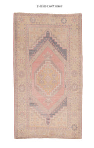 4x7 Old & Vintage Turkish Area Rug