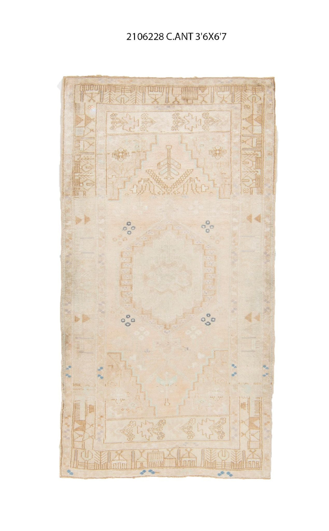 4x7 Old & Vintage Turkish Area Rug