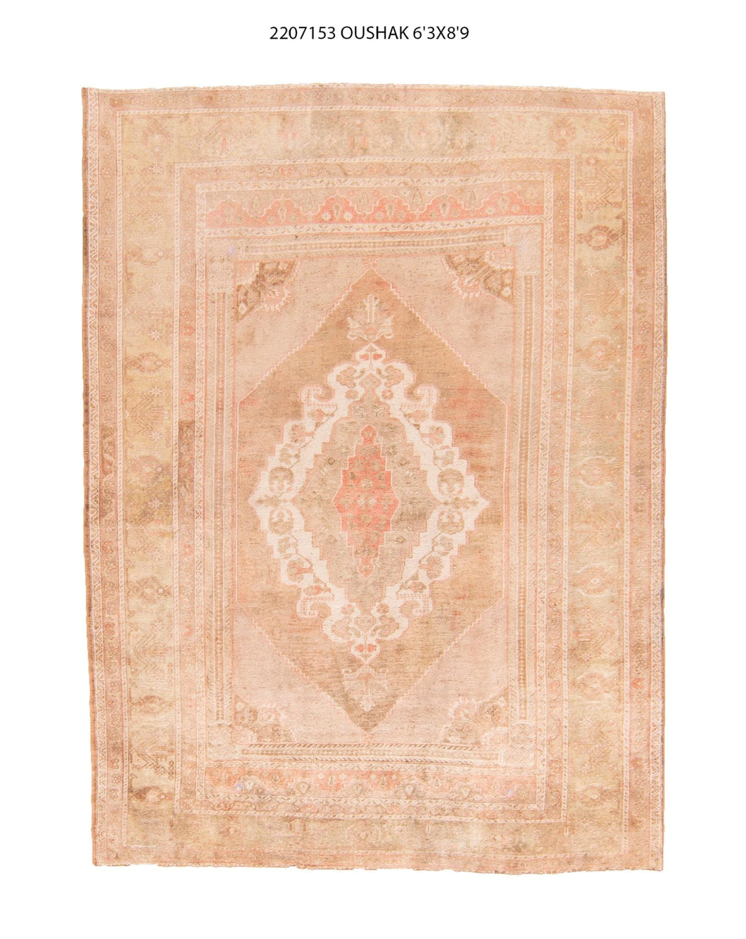 6x9 Modern Oushak Area Rug