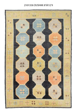 9x13 Modern Oushak Area Rug