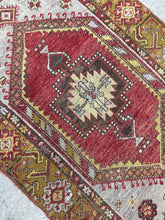 3x5 Red Vintage Turkish Area Rug