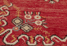 3x13 Red Vintage Turkish Runner Rug