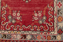 3x13 Red Vintage Turkish Runner Rug