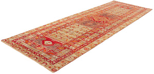 4x12 Red Vintage Turkish Runner Rug