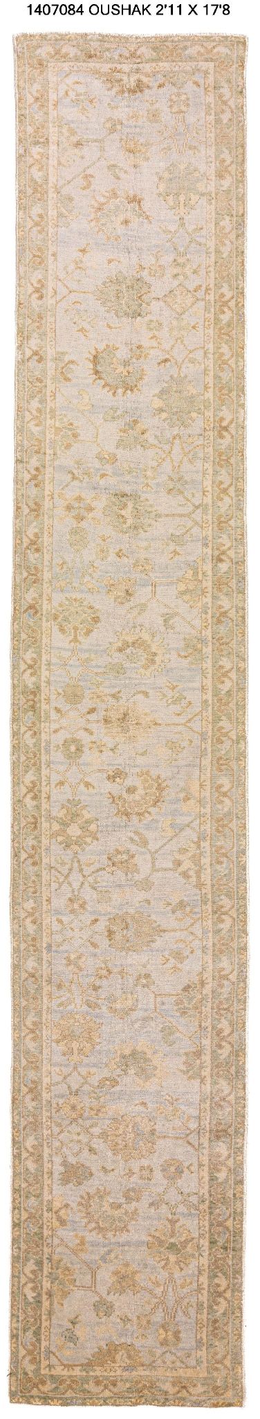 2x18 Soft Modern Oushak Runner Rug