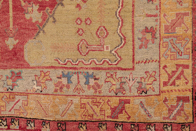 5x10 Red Old & Vintage Turkish Area Rug