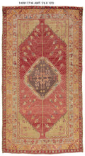 5x10 Red Old & Vintage Turkish Area Rug