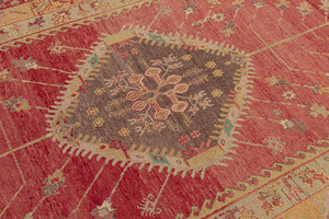 5x10 Red Old & Vintage Turkish Area Rug