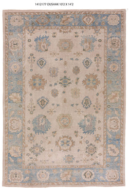 10x14 Soft Modern Oushak Area Rug