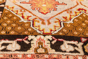 4x5 Red Vintage Turkish Area Rug