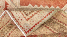 4x6 Indian Red & Ivory Old & Vintage Turkish Area Rug