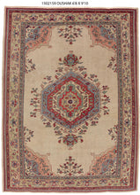 7x10 Yellow Vintage Oushak Area Rug