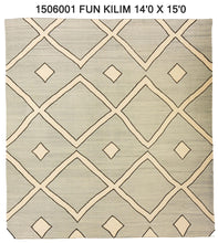 14x15 Old & Vintage Turkish Area Runner Rug