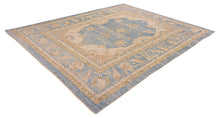 11x14 Blue Modern Oushak Area Rug