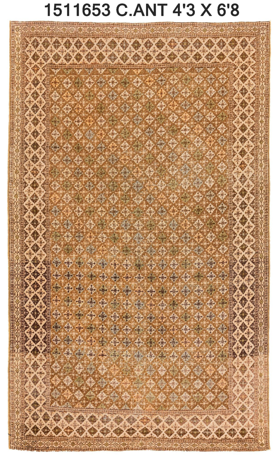 4x7 Soft Vintage Turkish Area Rug