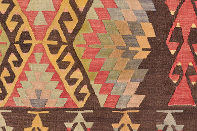 4x4 Colorful Vintage Turkish Area Rug